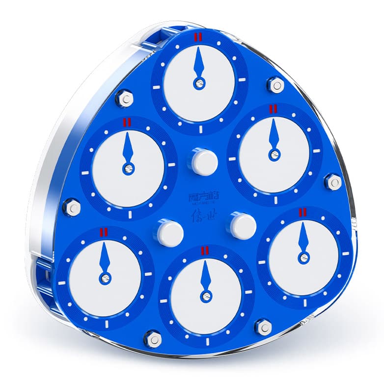 QiYi 3x3 Magic Clock - Blue-White image 1