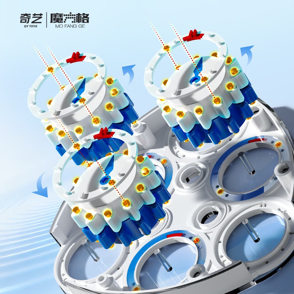 QiYi 3x3 Magic Clock - Blue-White image 8