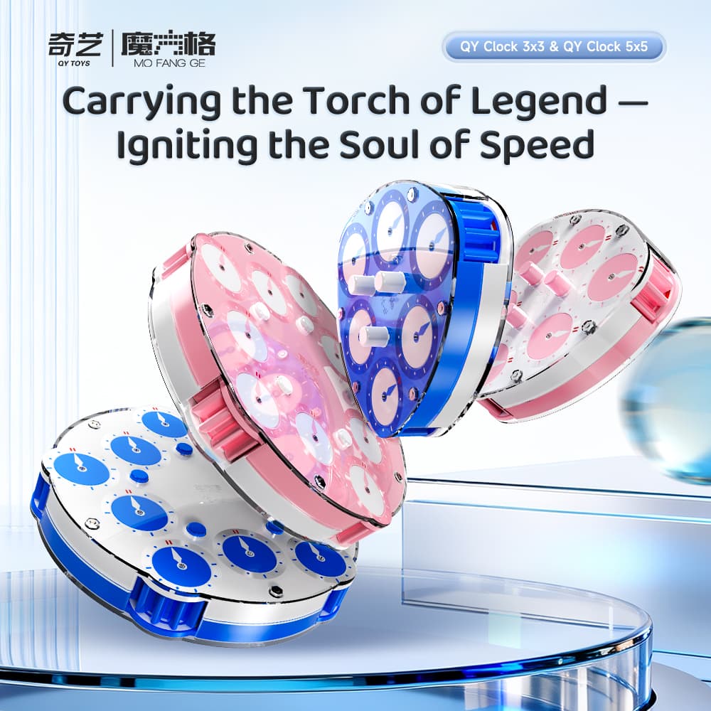 QiYi 3x3 Magic Clock - Blue-White image 12