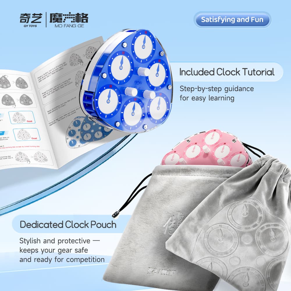 QiYi 3x3 Magic Clock - Blue-White image 19