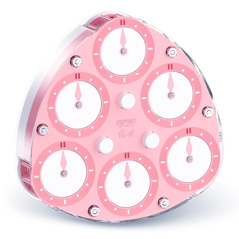 QiYi 3x3 Magic Clock - Pink+White image 1