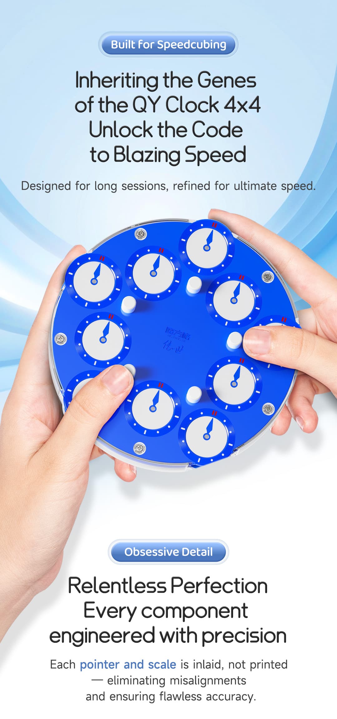 QiYi 5x5 Magic Clock - Blue-White image 17