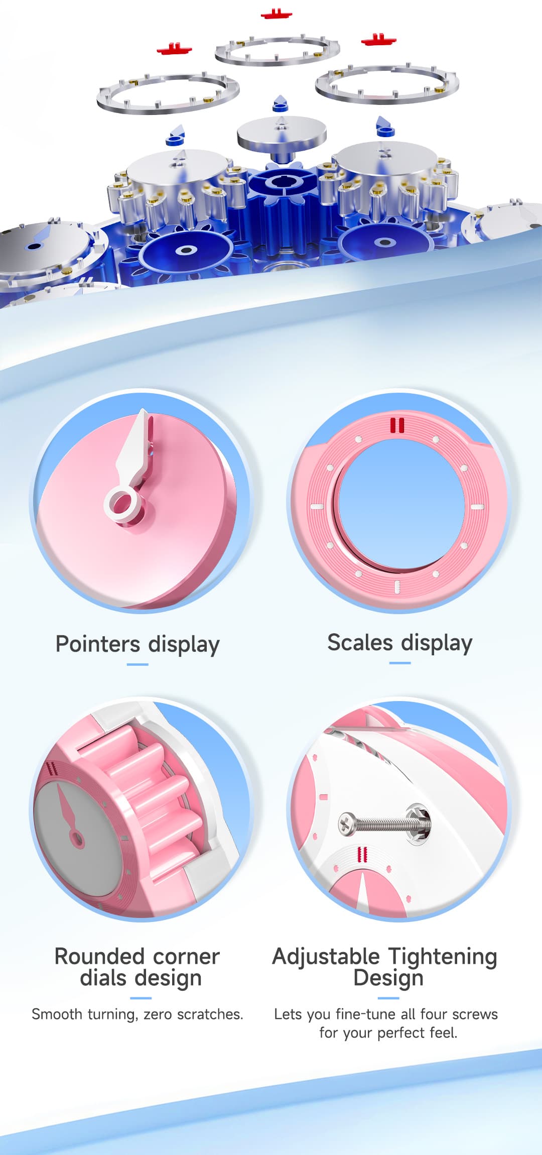 QiYi 5x5 Magic Clock - Pink+White image 18