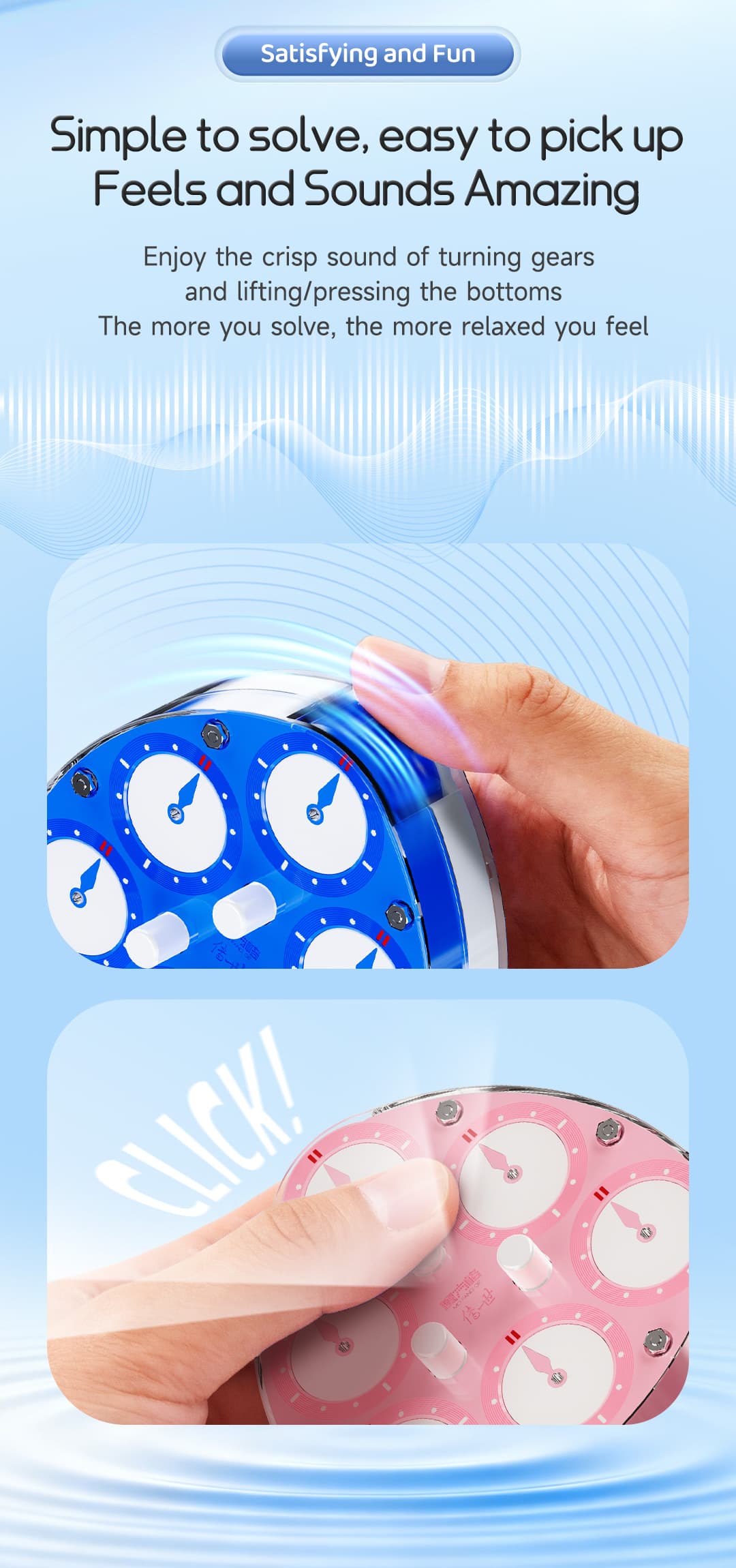 QiYi 3x3 Magic Clock - Blue-White image 28