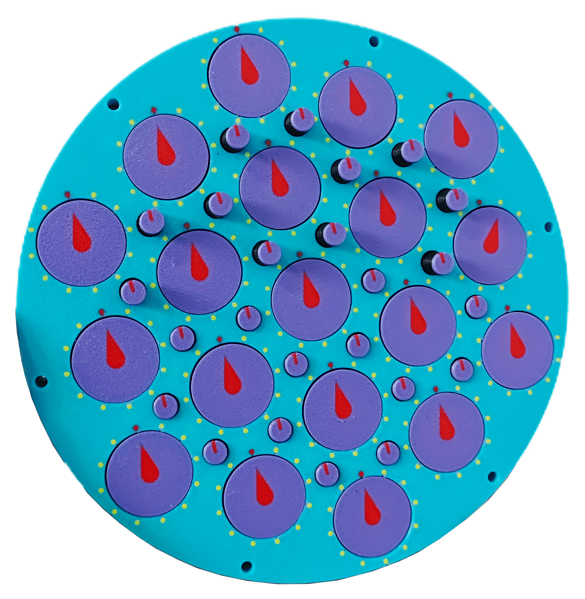 C4U uni-Wheel Hexagram-19 Clock - Stickerless image 2