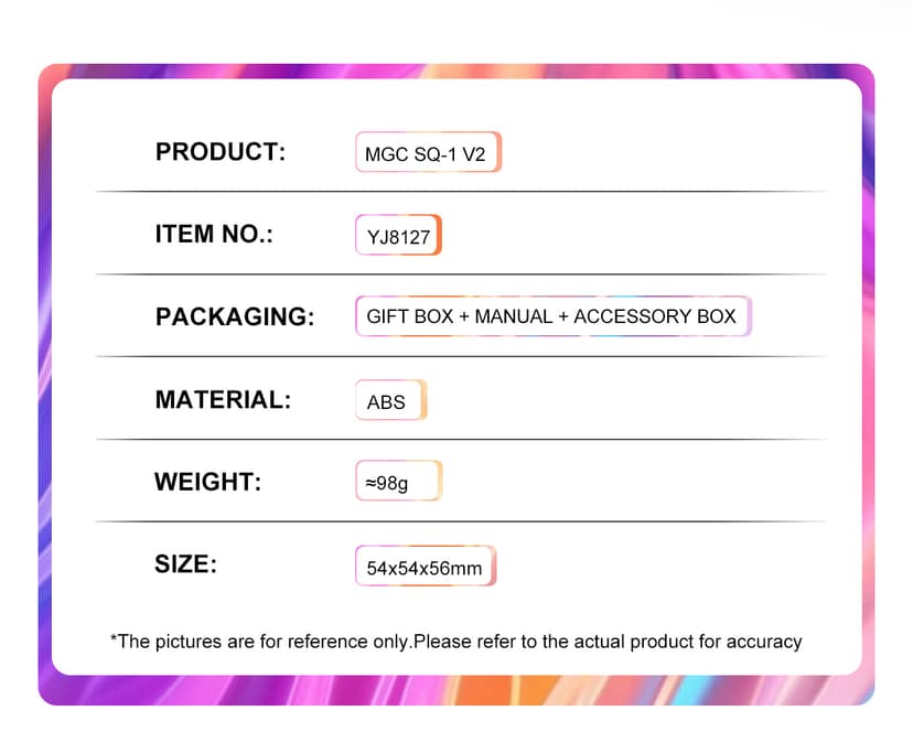 YJ MGC SQ1 V2 UV black - Stickerless image 20