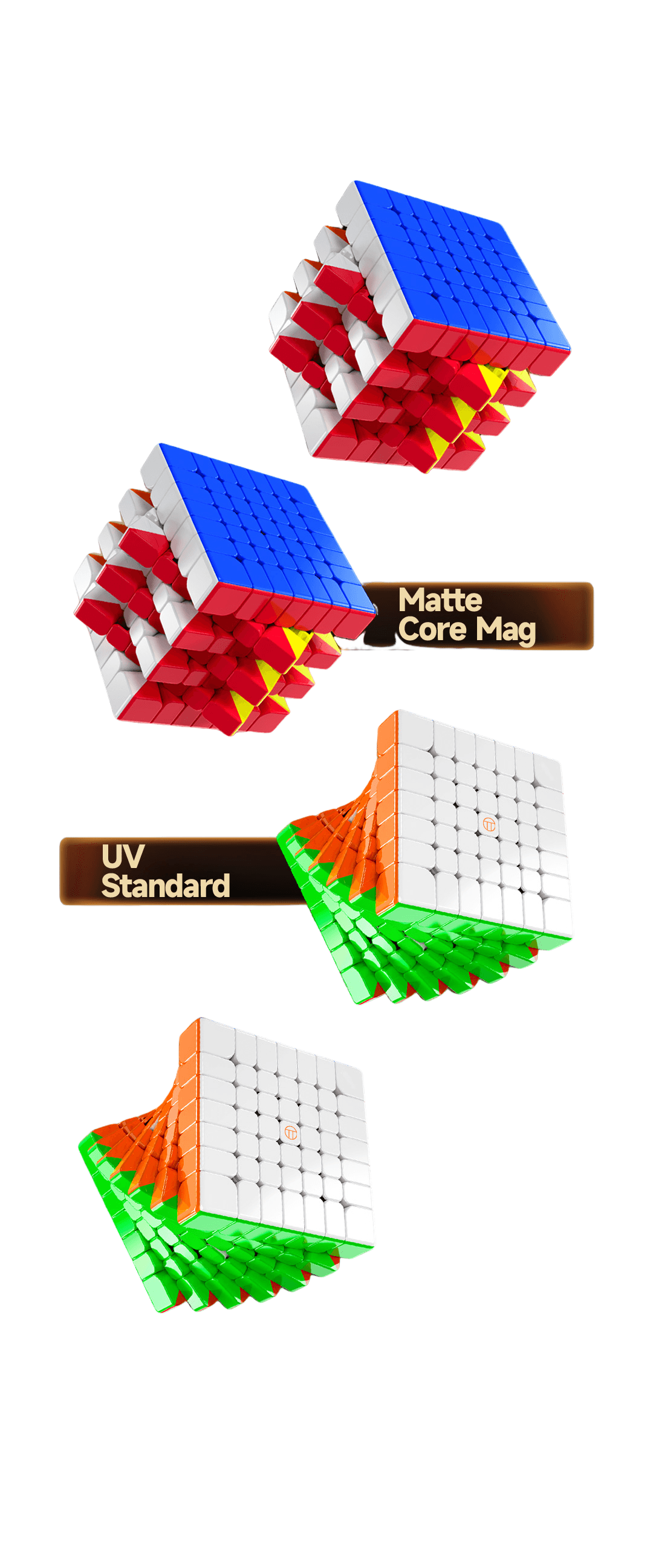 Picube QiYi Warrior M 7x7 SE Matte Core Magnet - Stickerless image 19
