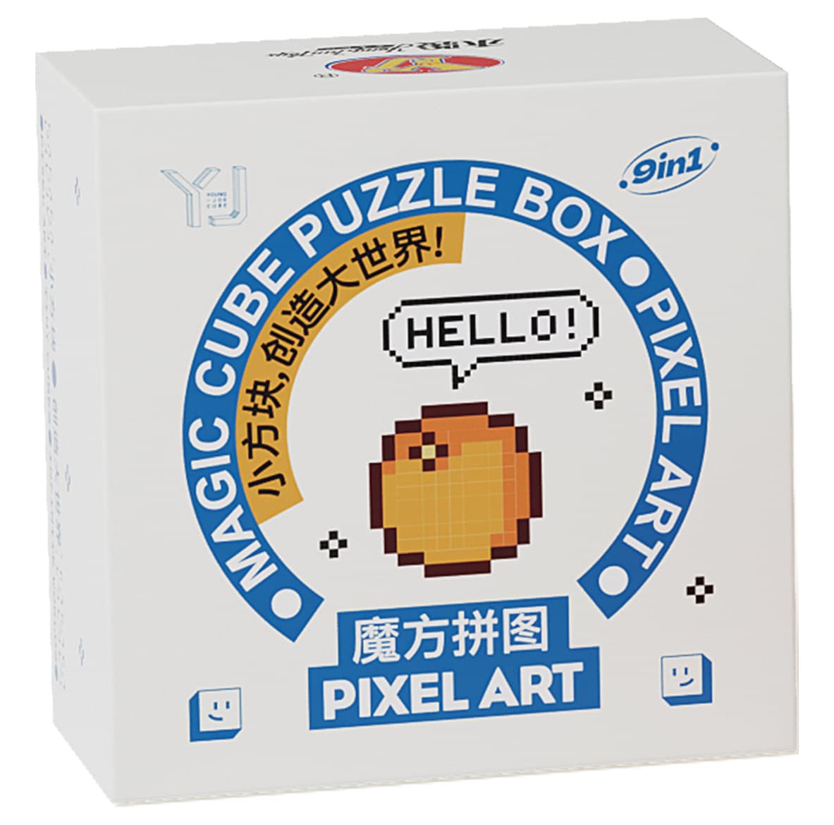 YJ 3x3 9pcs Mosaic Cube - Stickerless image 2