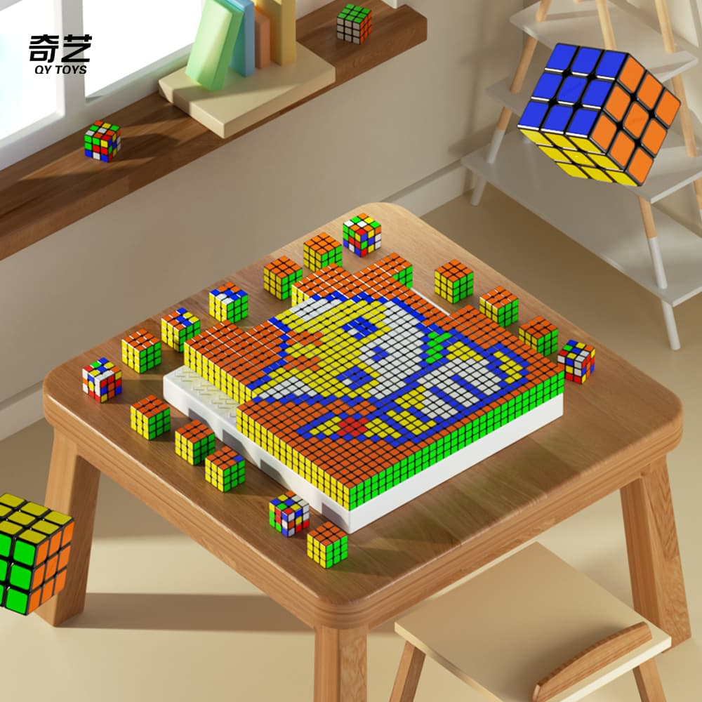 QiYi 10x10 100pcs Mosaic Cube - Black image 8