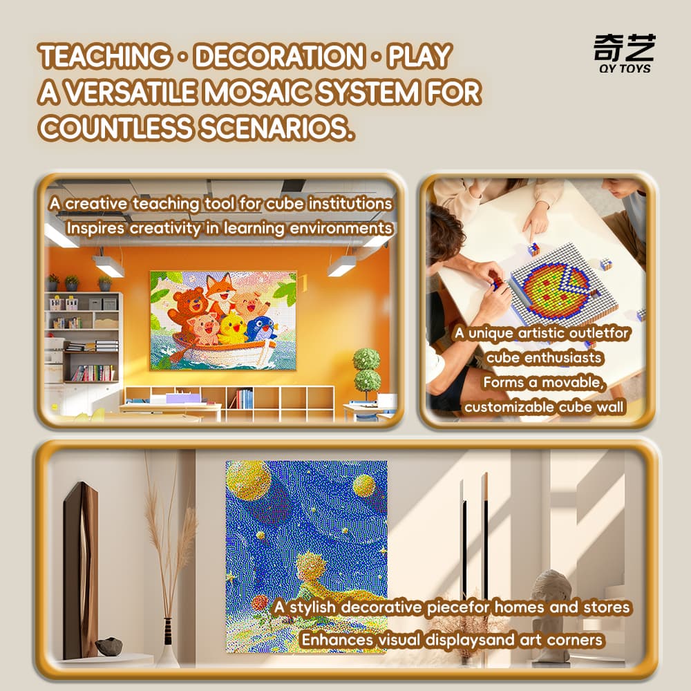 QiYi 10x10 100pcs Mosaic Cube - Black image 17