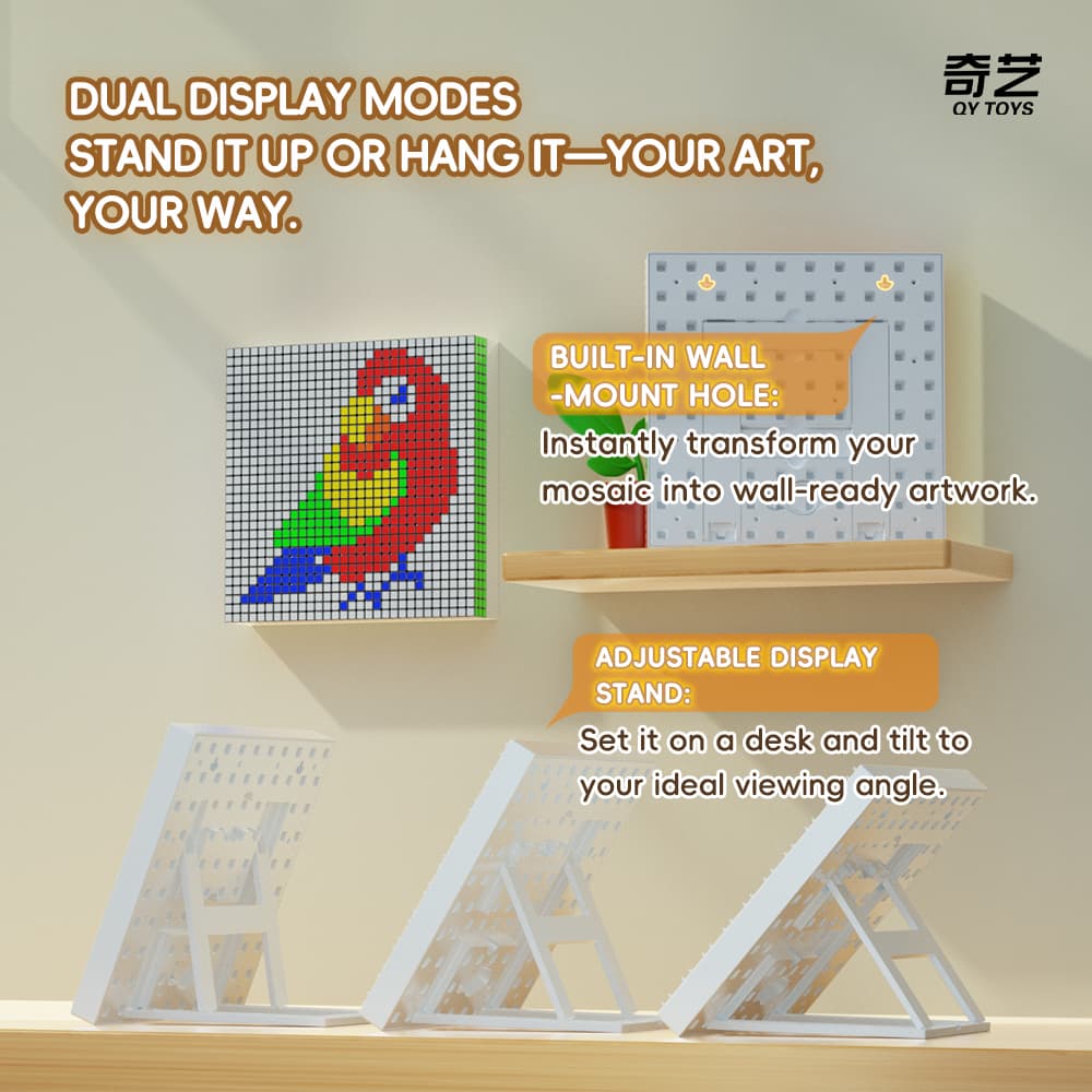 QiYi 10x10 100pcs Mosaic Cube - Black image 21