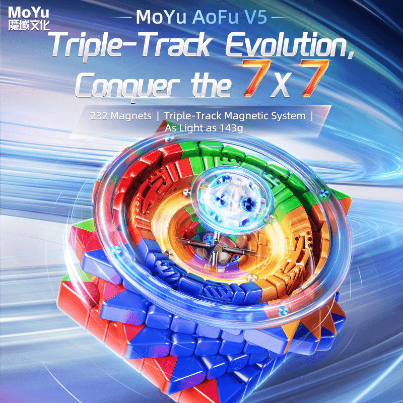 MoYu  AoFu V5 7x7 Triple-Track Magnetic UV - Stickerless image 10