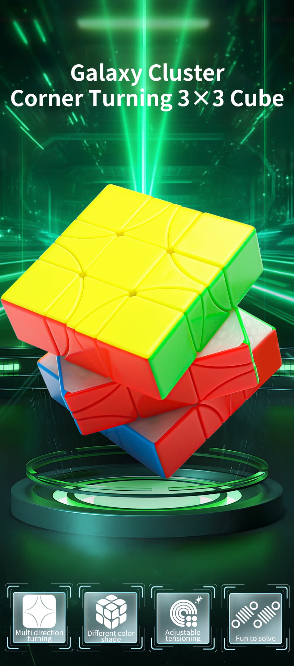 DianSheng Cornor Turning 3x3 Ball Core - Stickerless image 3