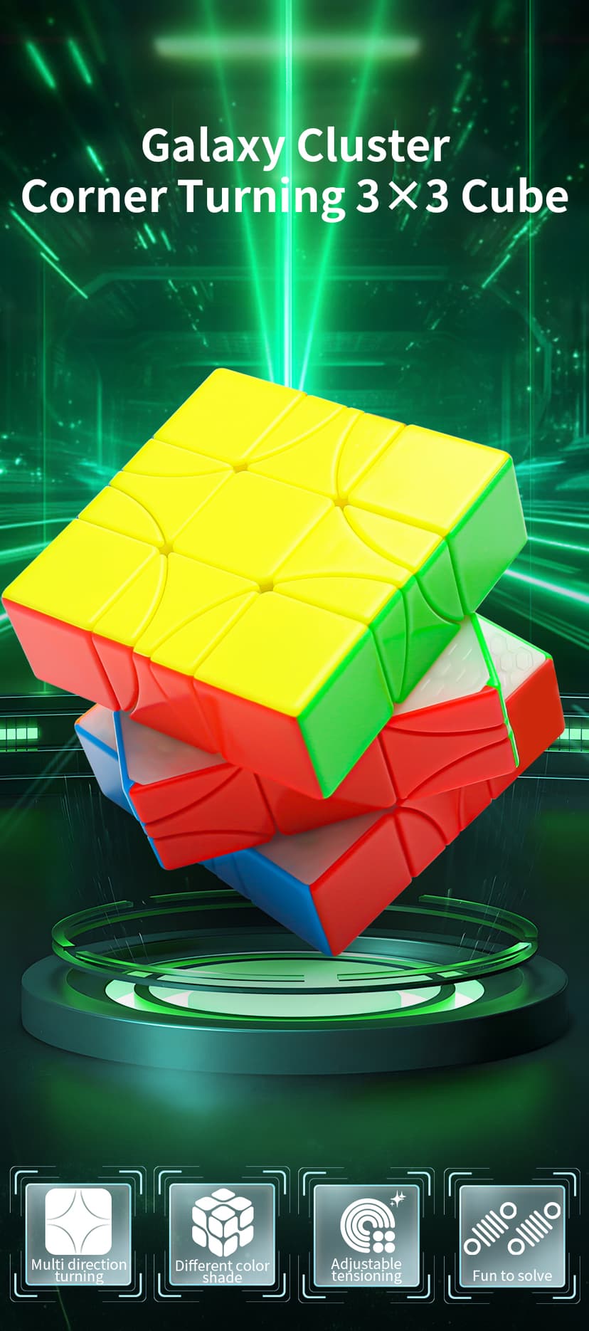 DianSheng Cornor Turning 3x3 Ball Core - Stickerless image 3
