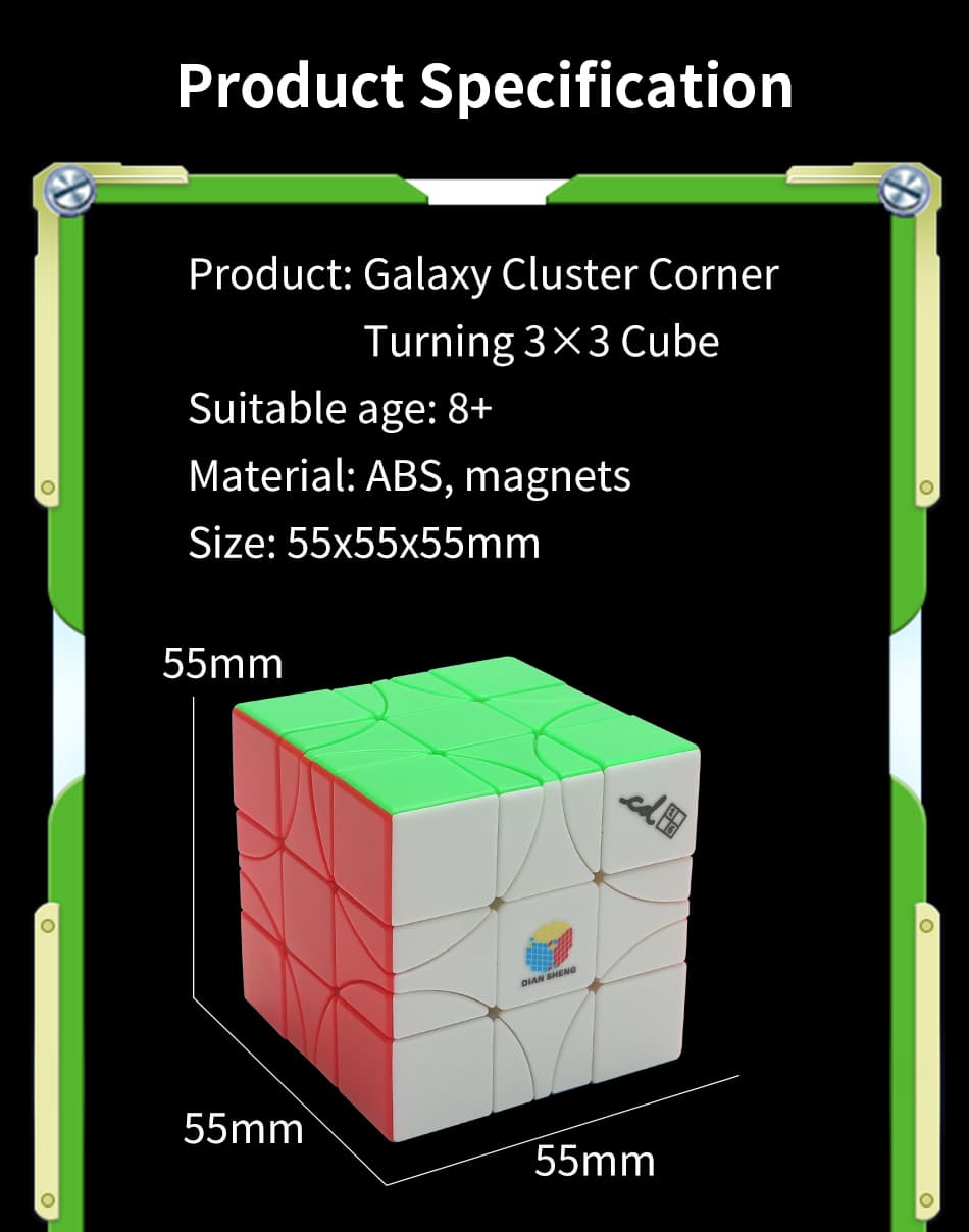 DianSheng Cornor Turning 3x3 Ball Core - Stickerless image 12