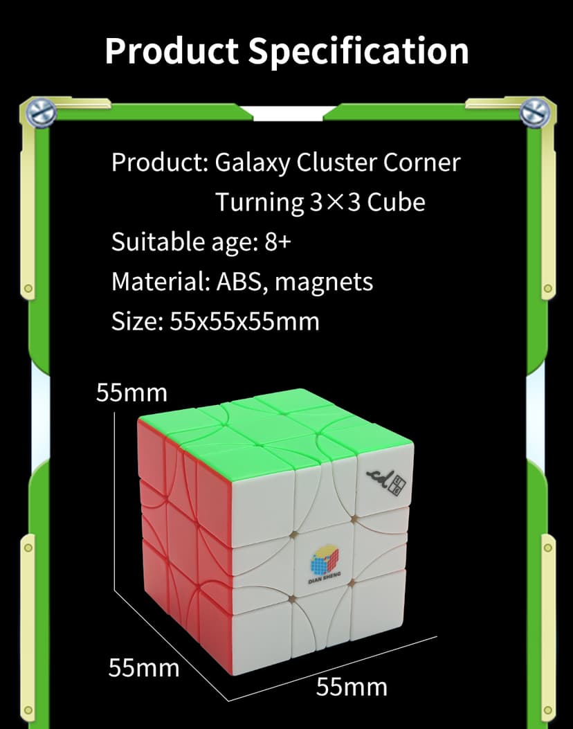 DianSheng Cornor Turning 3x3 Ball Core - Stickerless image 12