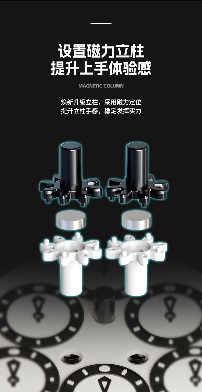 SengSo 3x3 Magnetic Clock V2 - Blue+White image 16