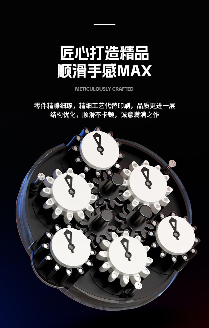 SengSo 3x3 Magnetic Clock V2 - Blue+White image 18