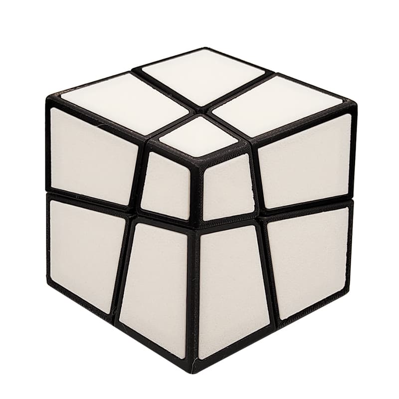 Zee Squished 2x2 White Tiles - Black image 1