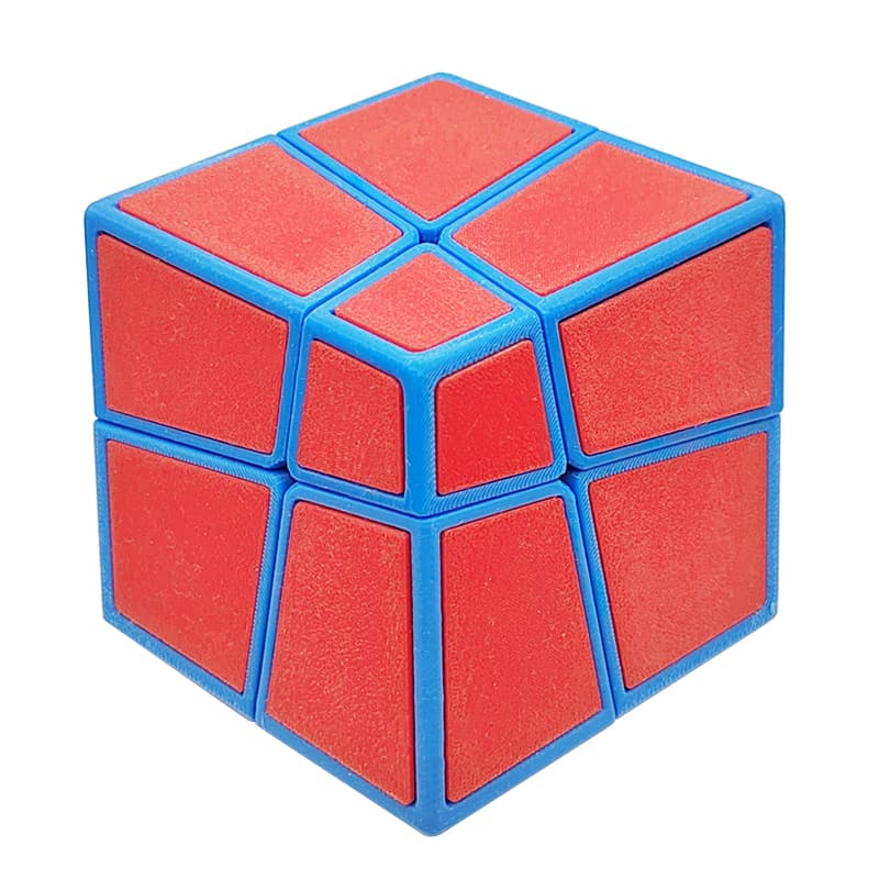 Zee Squished 2x2 Red Tiles - Blue image 1