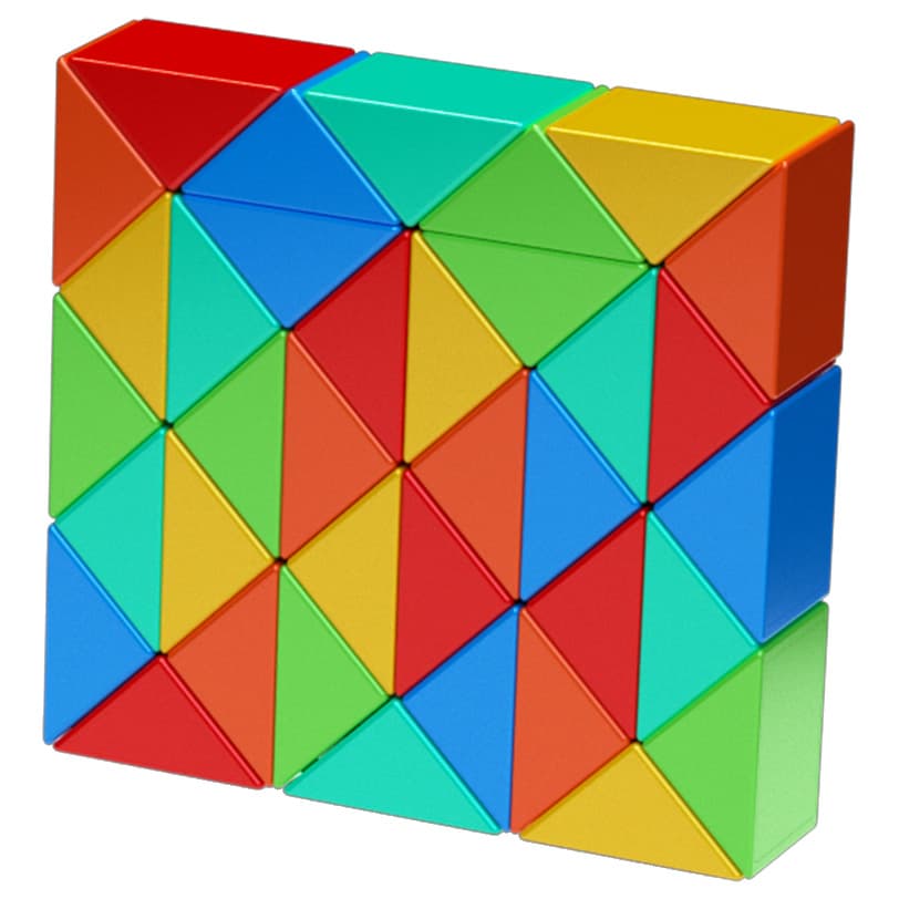 QiYi 36-Block Colorful Magic Snake - Stickerless image 1