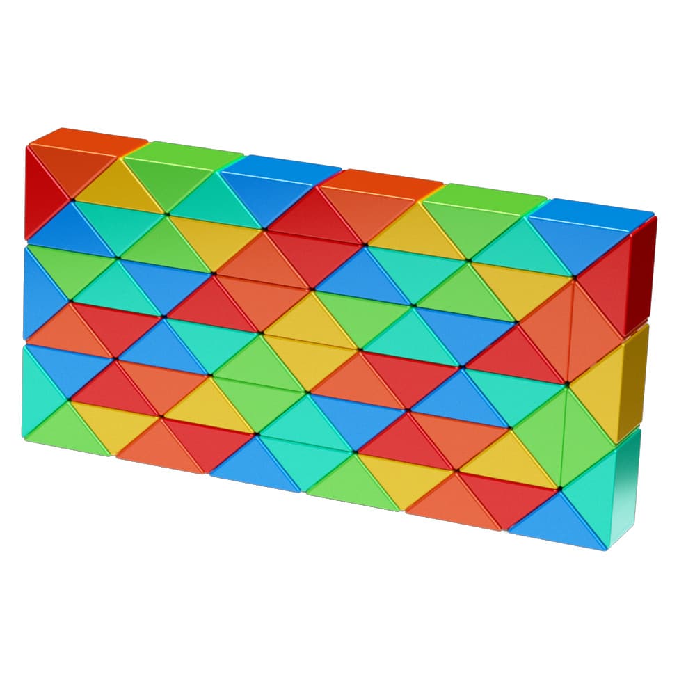 QiYi 72-Block Colorful Magic Snake - Stickerless image 1