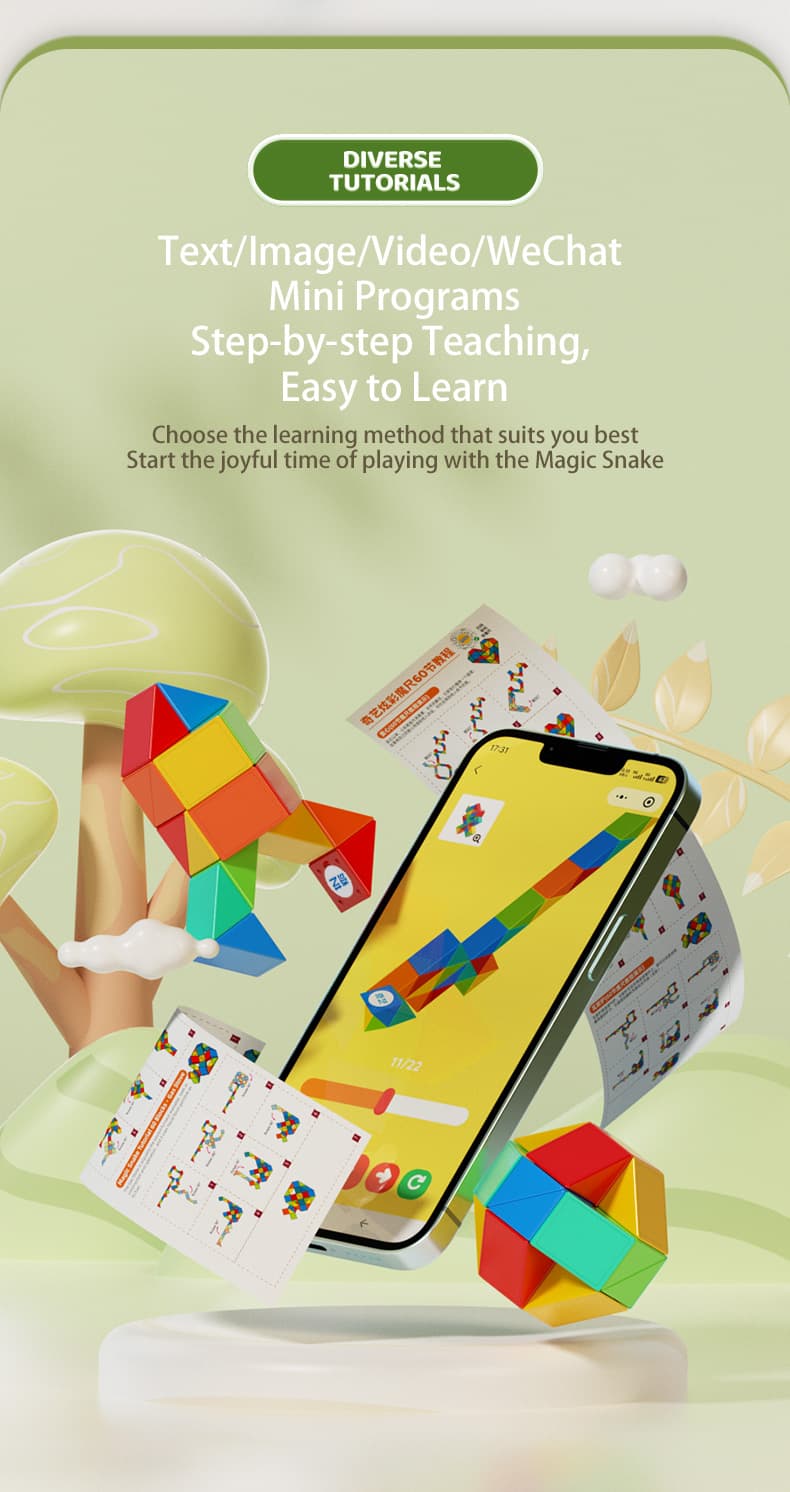 QiYi 24-Block Colorful Magic Snake - Stickerless image 28
