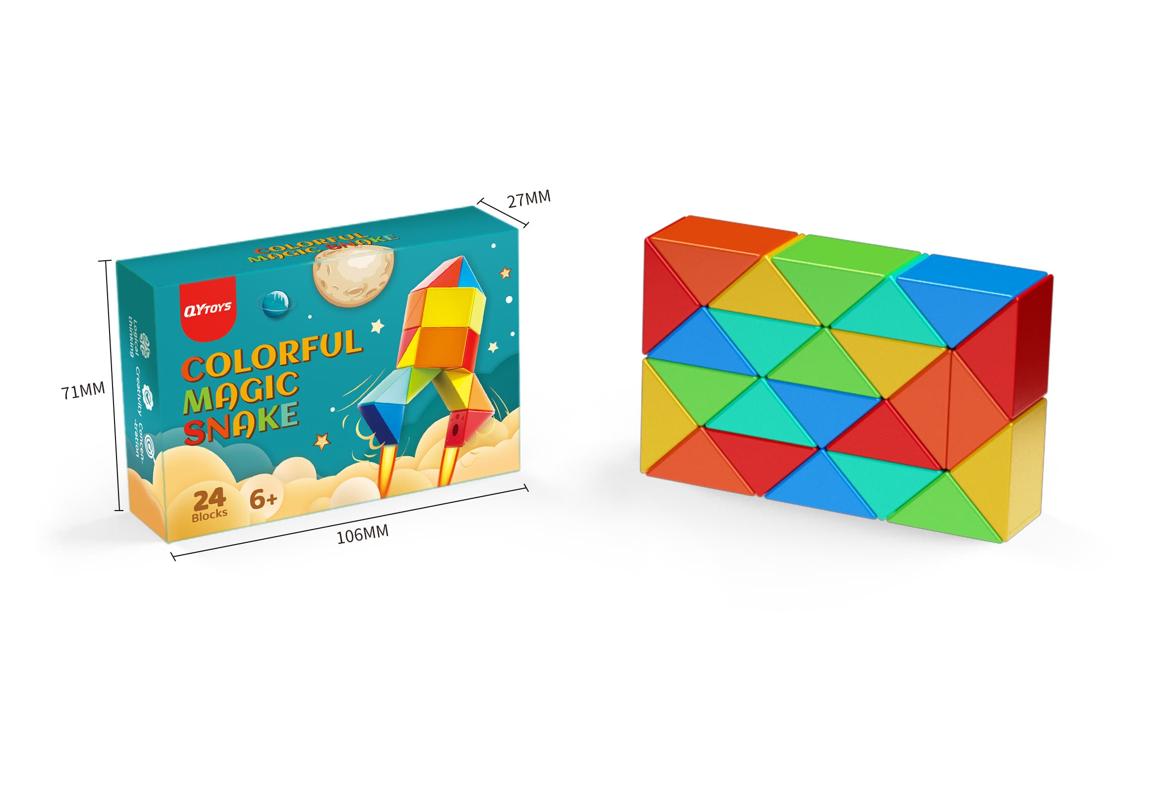 QiYi 24-Block Colorful Magic Snake - Stickerless image 31