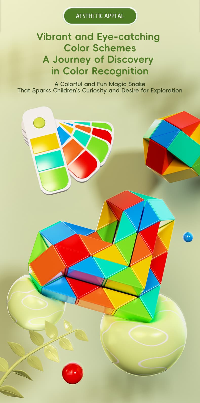 QiYi 36-Block Colorful Magic Snake - Stickerless image 7