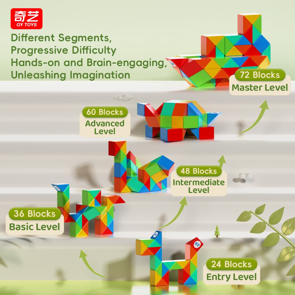QiYi 48-Block Colorful Magic Snake - Stickerless image 13
