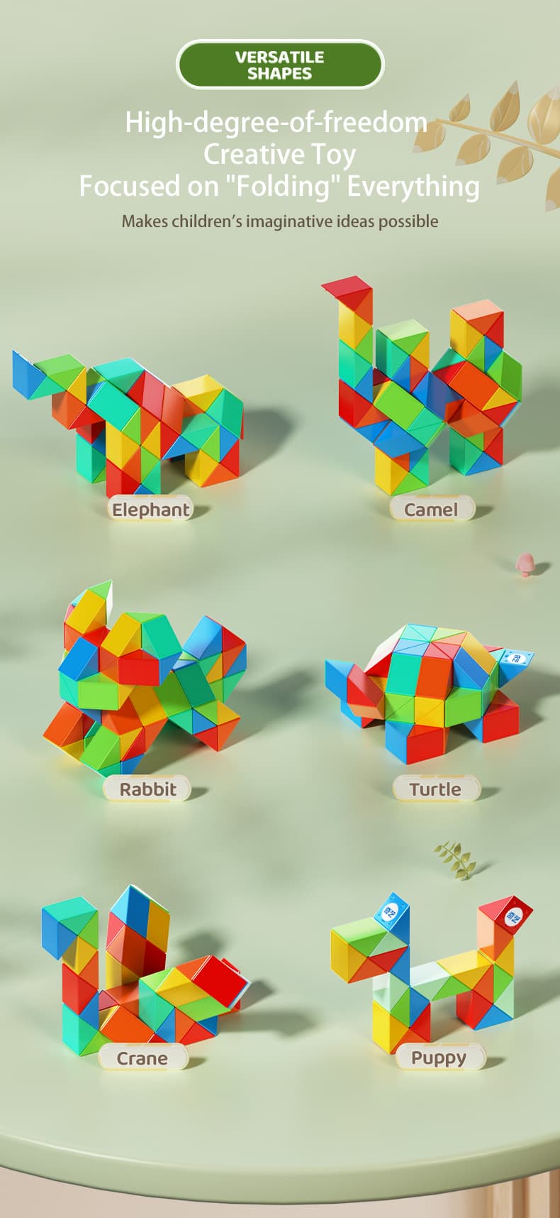 QiYi 48-Block Colorful Magic Snake - Stickerless image 27