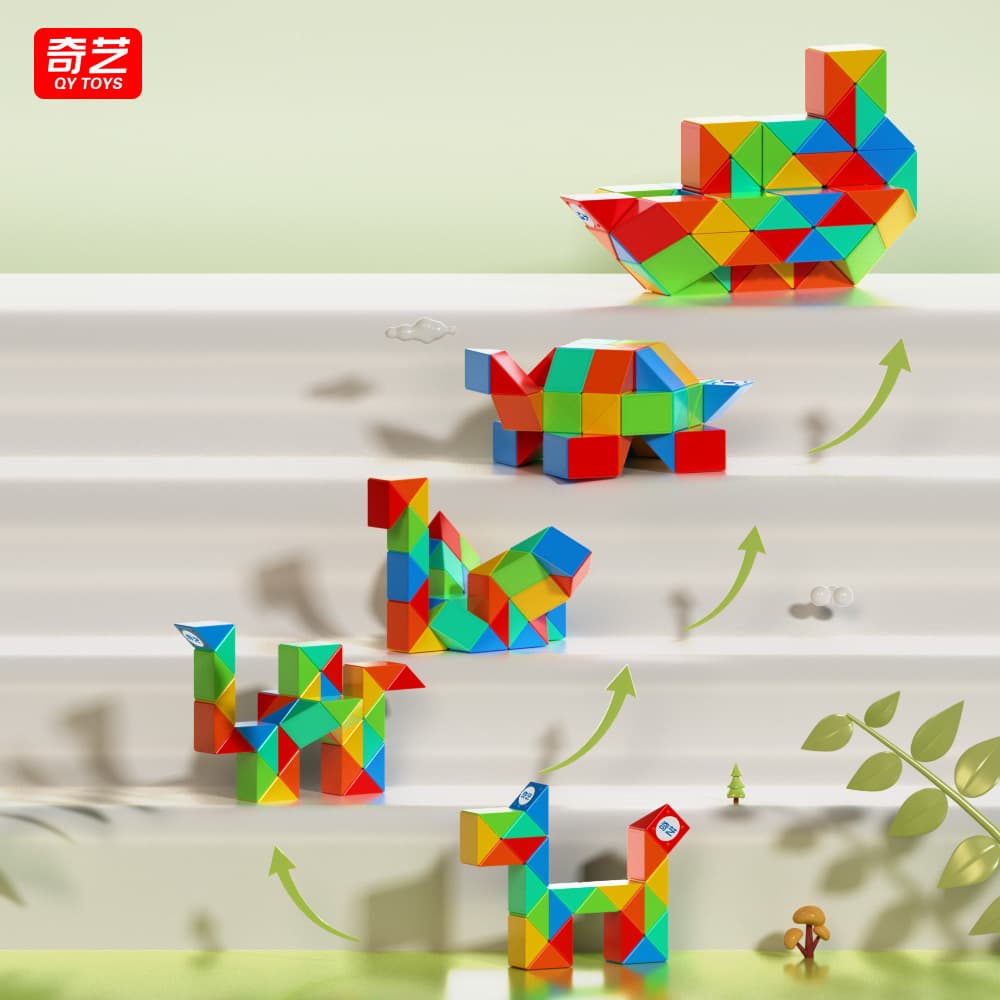 QiYi 60-Block Colorful Magic Snake - Stickerless image 8