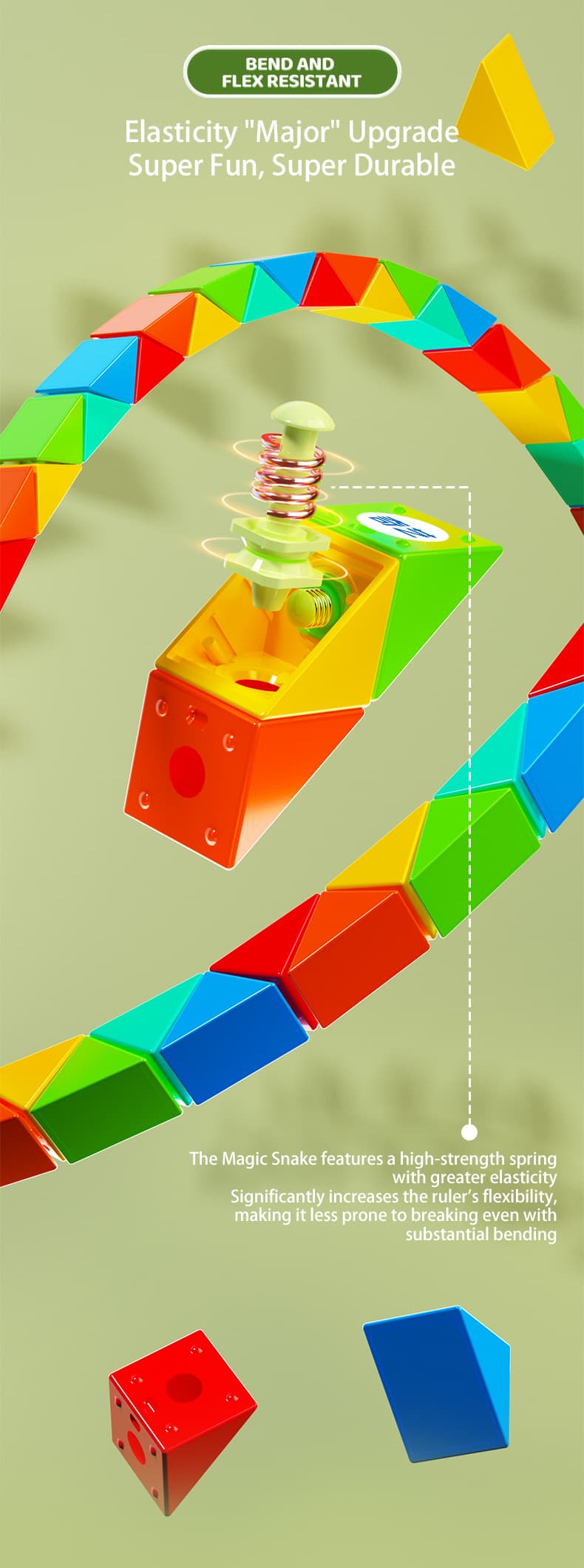 QiYi 60-Block Colorful Magic Snake - Stickerless image 24