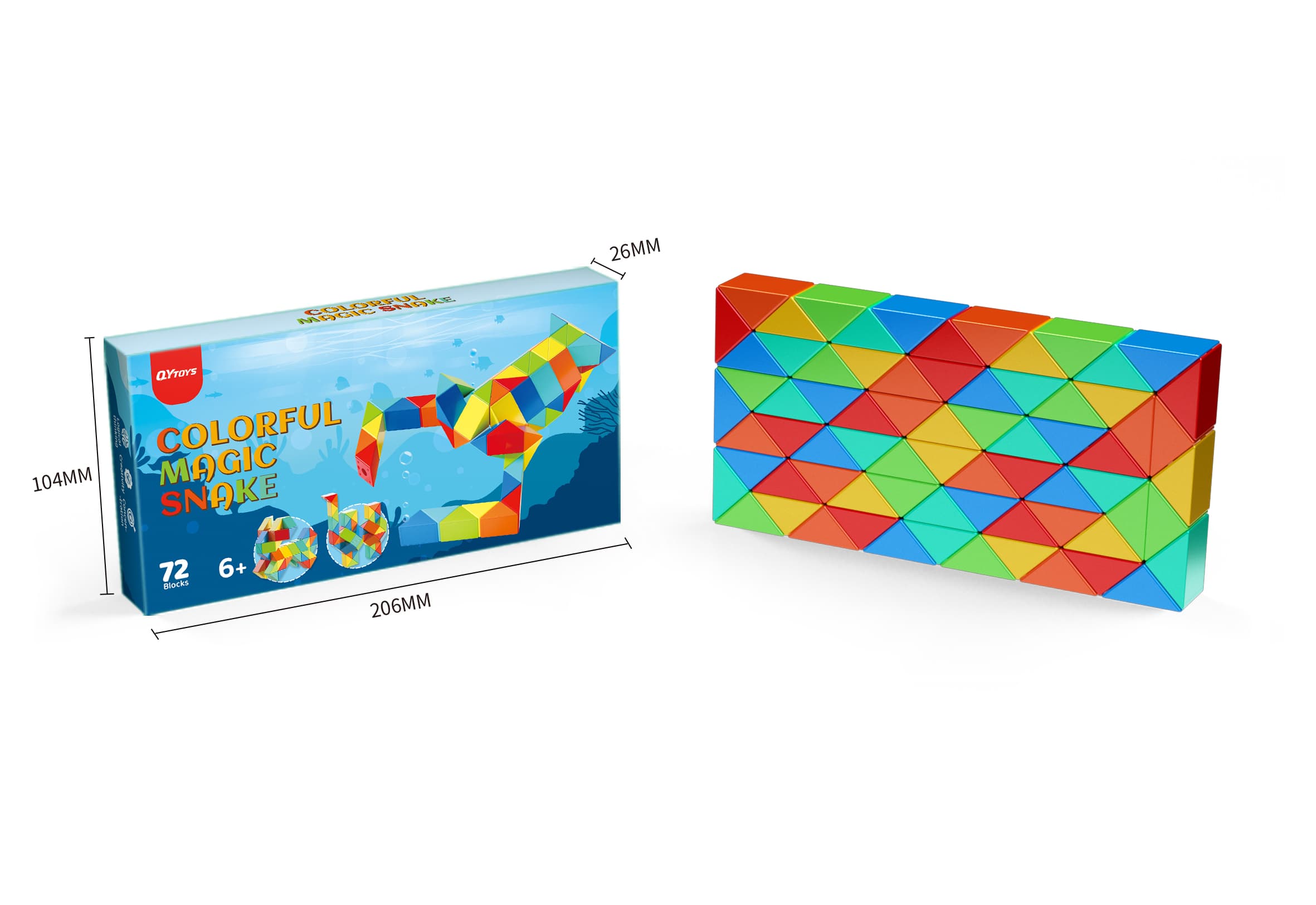 QiYi 72-Block Colorful Magic Snake - Stickerless image 5