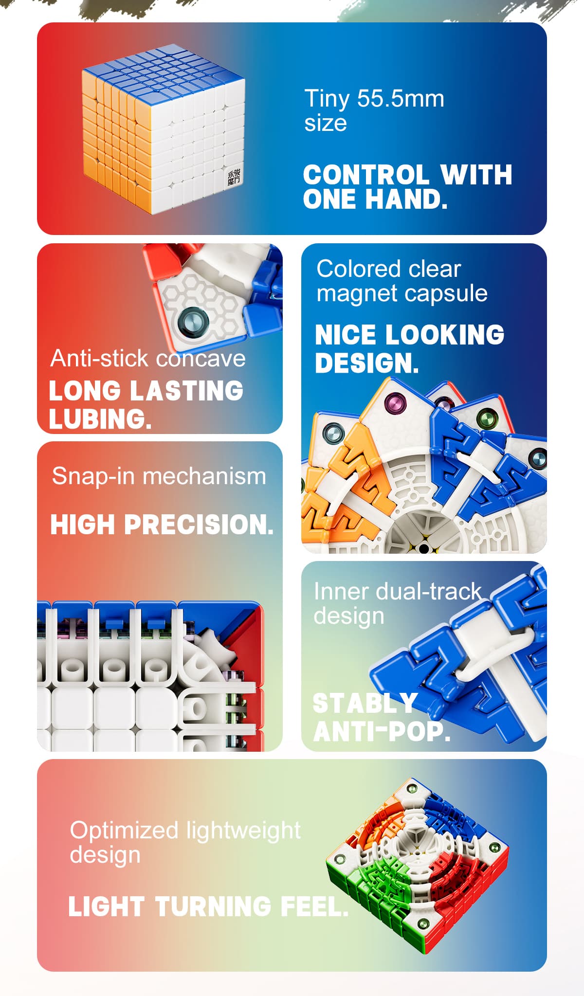 YJ Pocket Cube mini 7x7 M (55mm) - Stickerless image 12