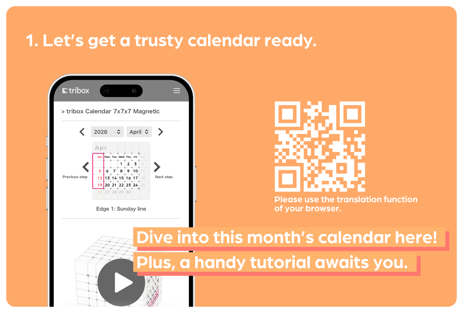 Z-Cube+Tribox Calendar 7x7 M - Stickerless image 3