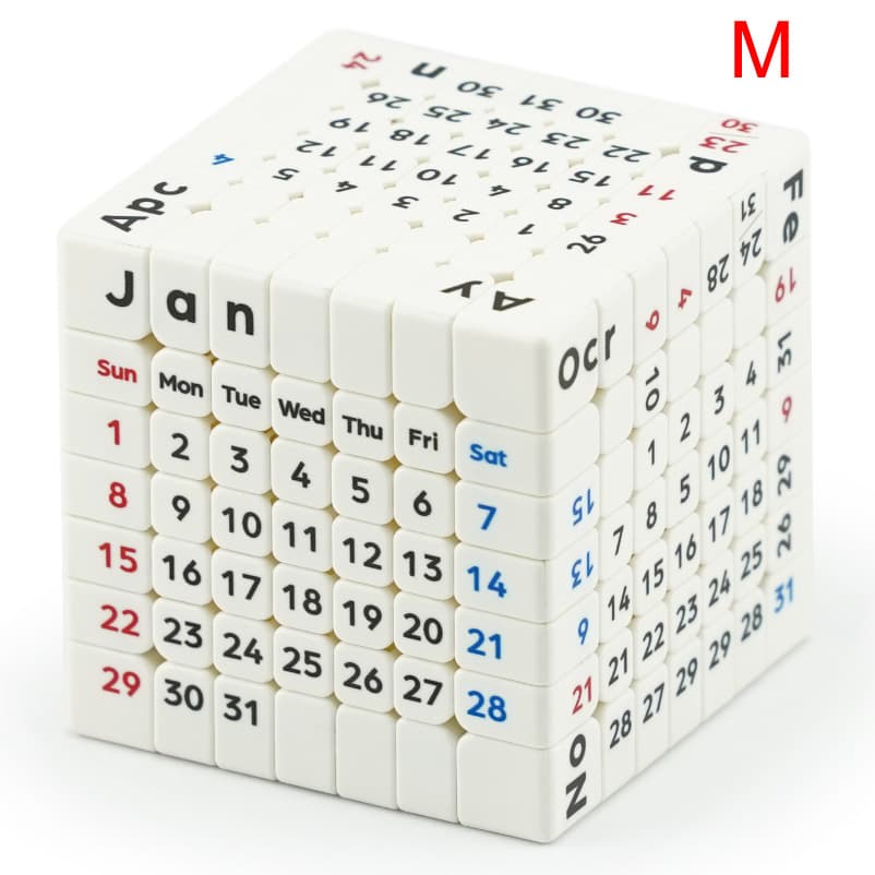 Z-Cube+Tribox Calendar 7x7 M - Stickerless image 1