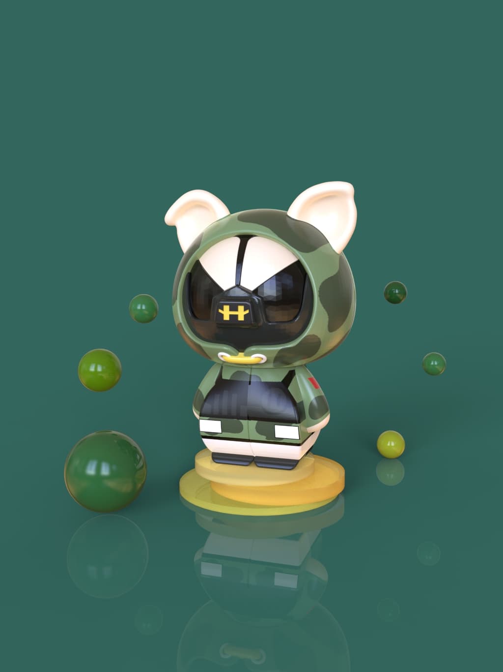 KB 2x2 - Pig Woody - Stickerless image 8