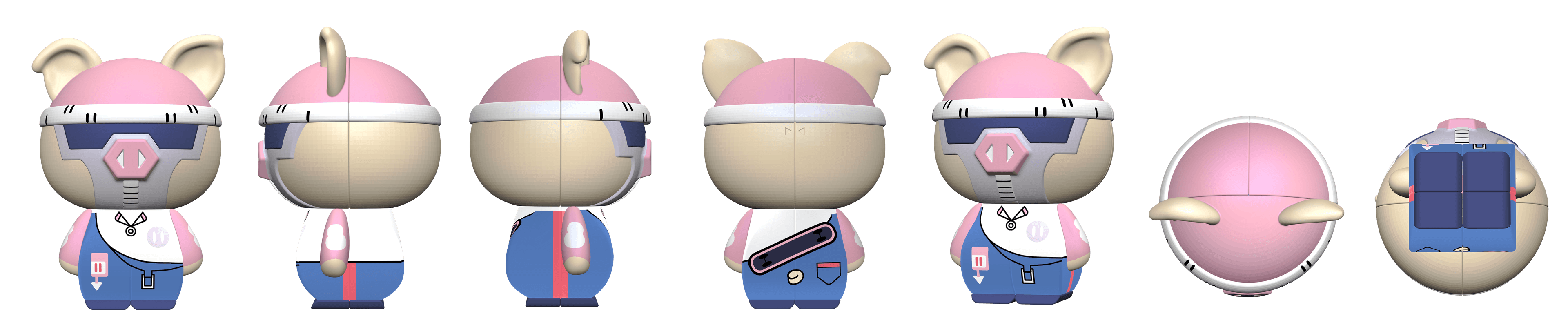 KB 2x2 - Pig Tracy - Stickerless image 3