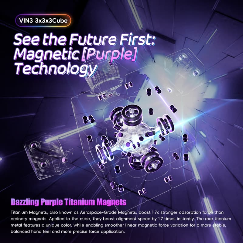VinCube 3x3 Nova Maglev Ball Core UV - Stickerless image 7