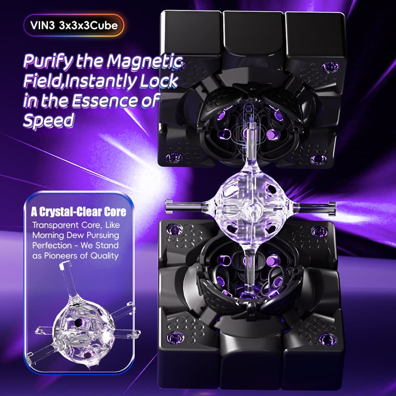VinCube 3x3 Nova Maglev Ball Core UV - Stickerless image 12