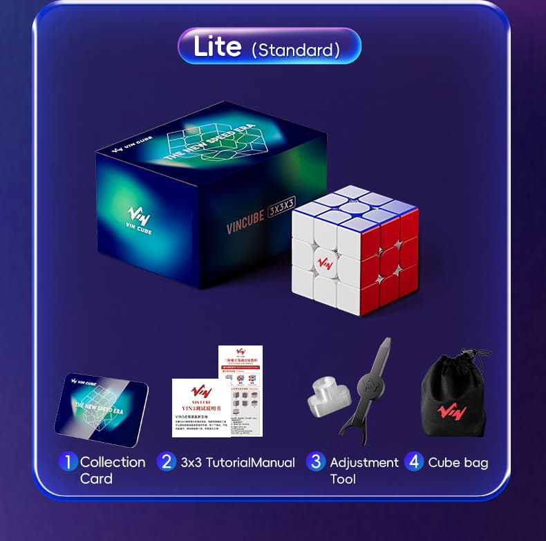 VinCube 3x3 Nova Maglev Ball Core UV - Stickerless image 47
