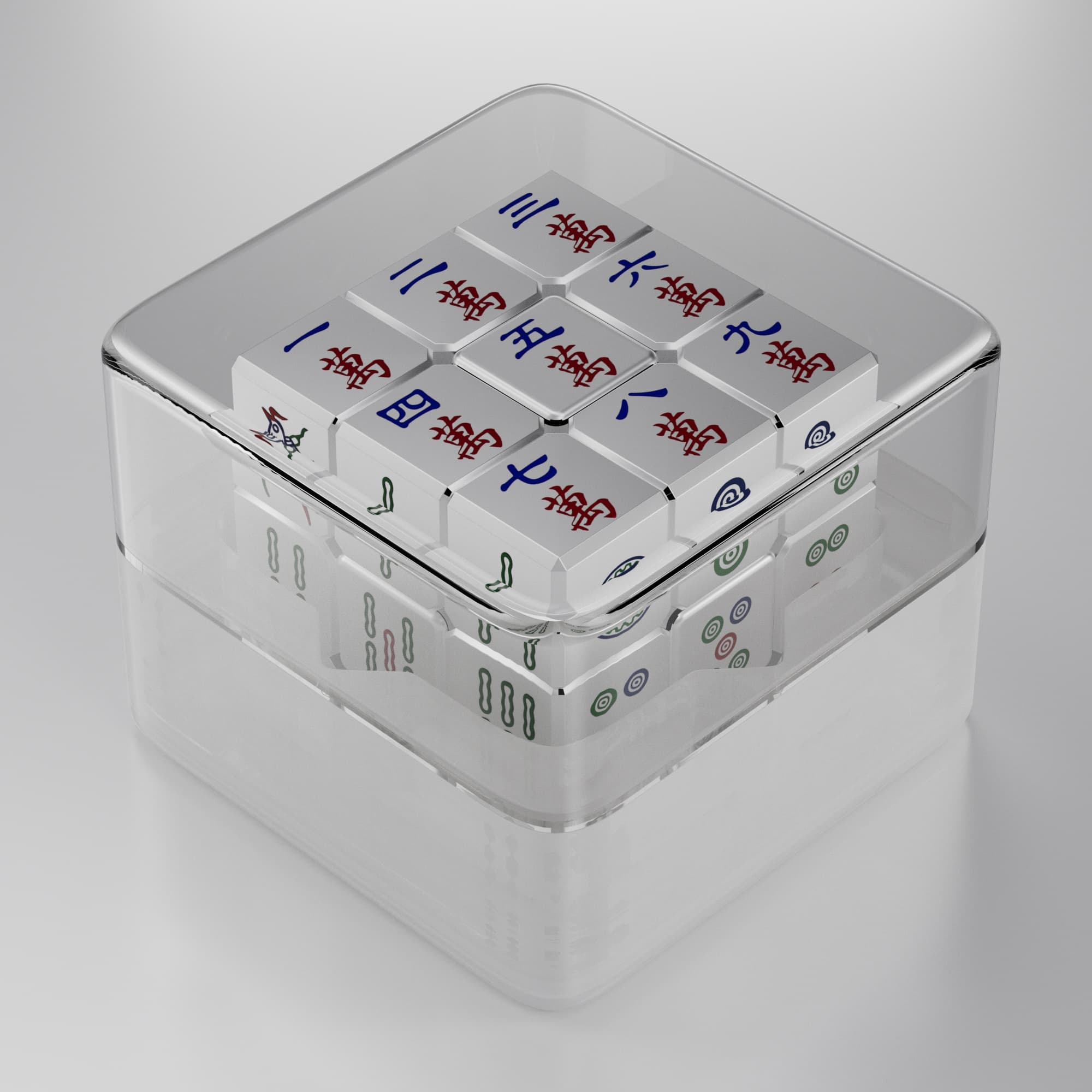Z-Cube Zinc-alloy Mahjong cube - Silver image 2