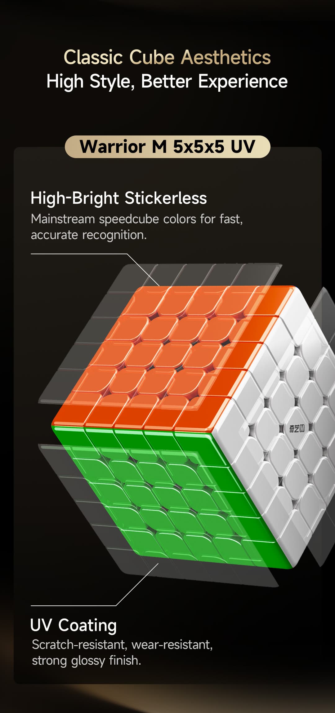 QiYi Warrior 5x5 Magnetic UV - Stickerless image 19