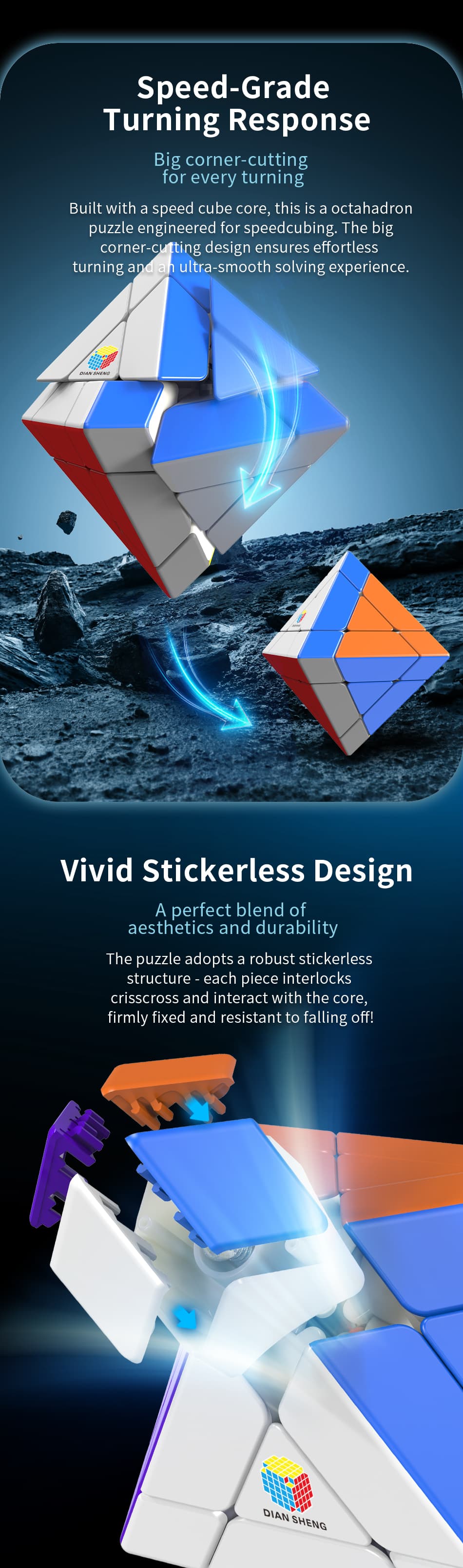 DianSheng Dual Octahedron Ball Core - Stickerless image 13