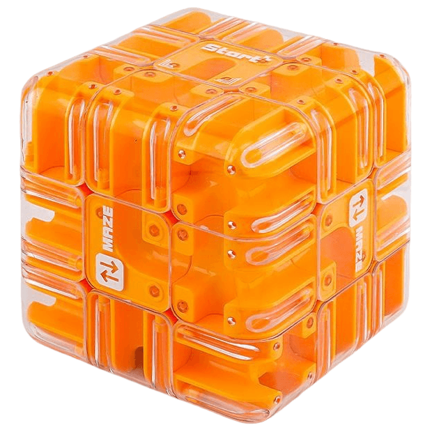 3D Maze Cube (85mm) - Orange image 3