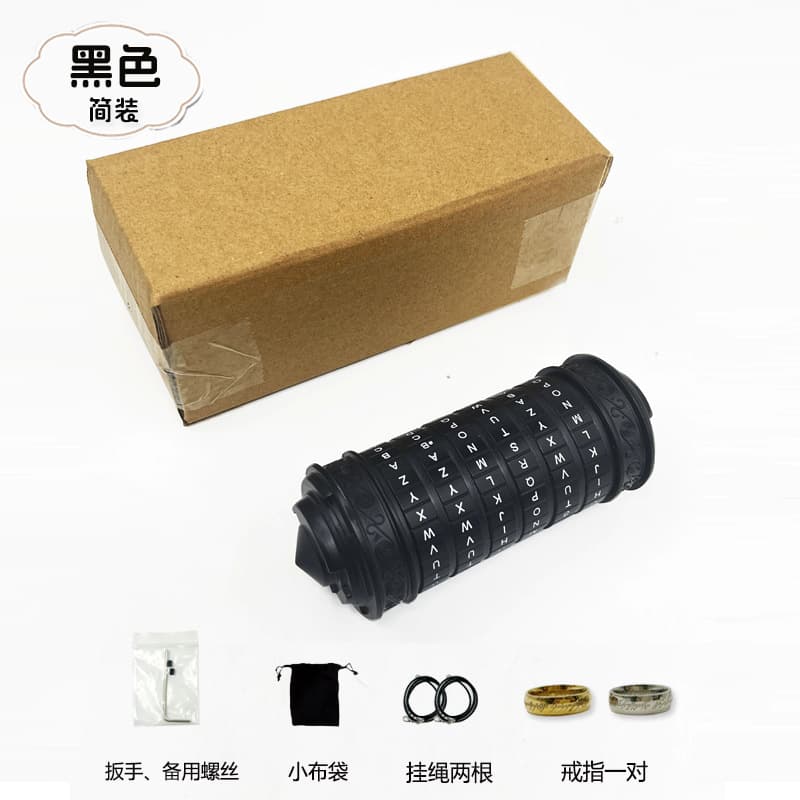 Cryptex Da Vinci Code Lock Puzzle - Black image 2