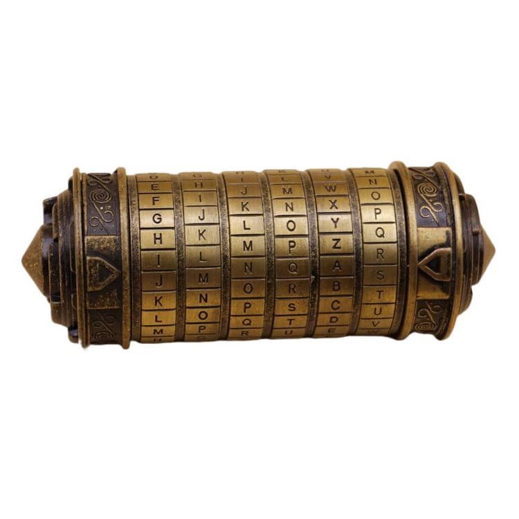 Cryptex Da Vinci Code Lock Puzzle - Bronze