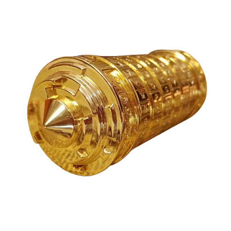 Cryptex Da Vinci Code Lock Puzzle - Golden image 3