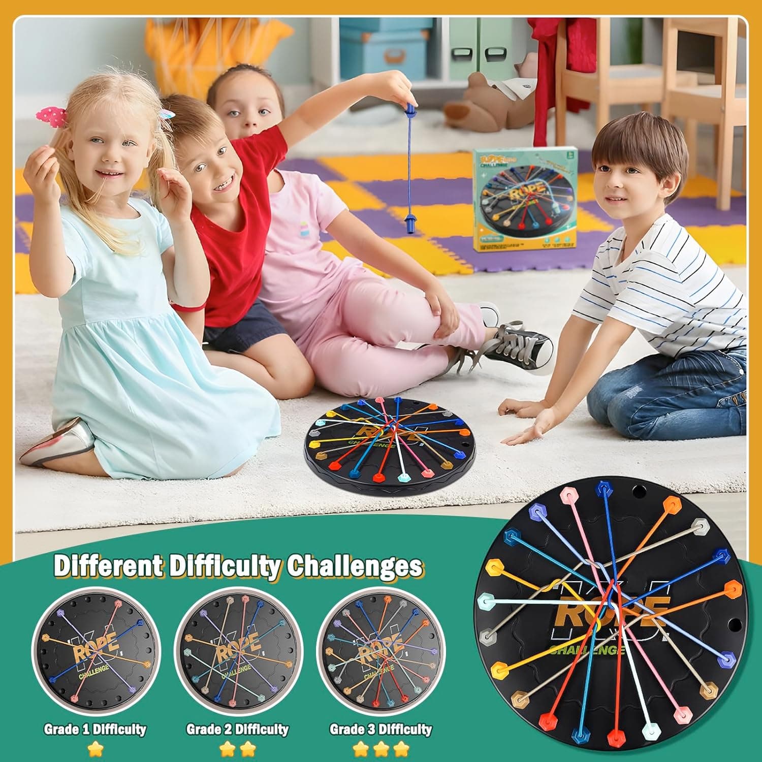 Rope Unite Challenge Board Game - Black image 8